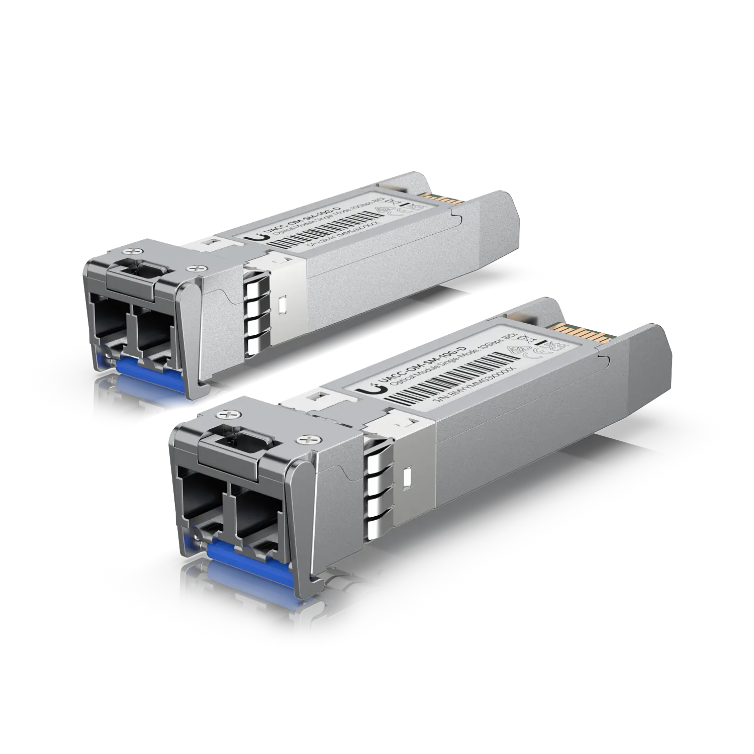 Ubiquiti UniFi UACC-OM-SM-10G-D-2, Pack 2 Módulos SFP+ 10Gbps Monomodo, LC UPC Dúplex, 1310nm, 10km 1