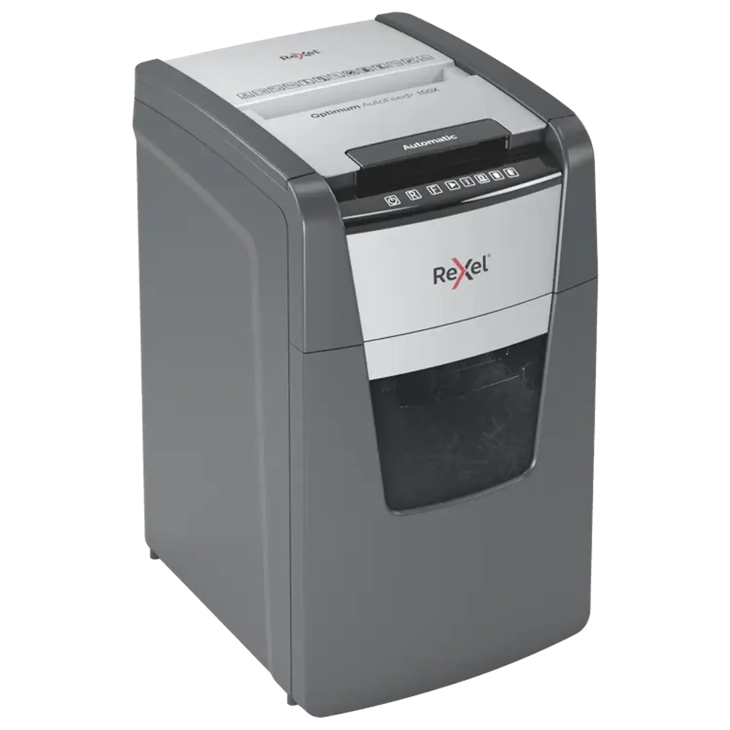 Rexel Optimum AutoFeed+ 150X 2020150XEU, Trituradora Automática 150 Hojas, P-4 4x28mm, Papelera 44L 3