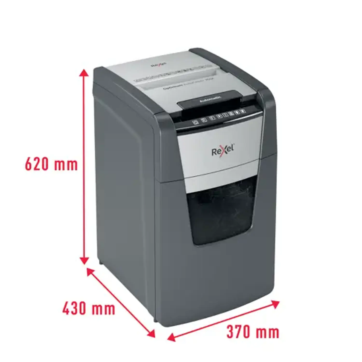 Rexel Optimum AutoFeed+ 150X 2020150XEU, Trituradora Automática 150 Hojas, P-4 4x28mm, Papelera 44L 12