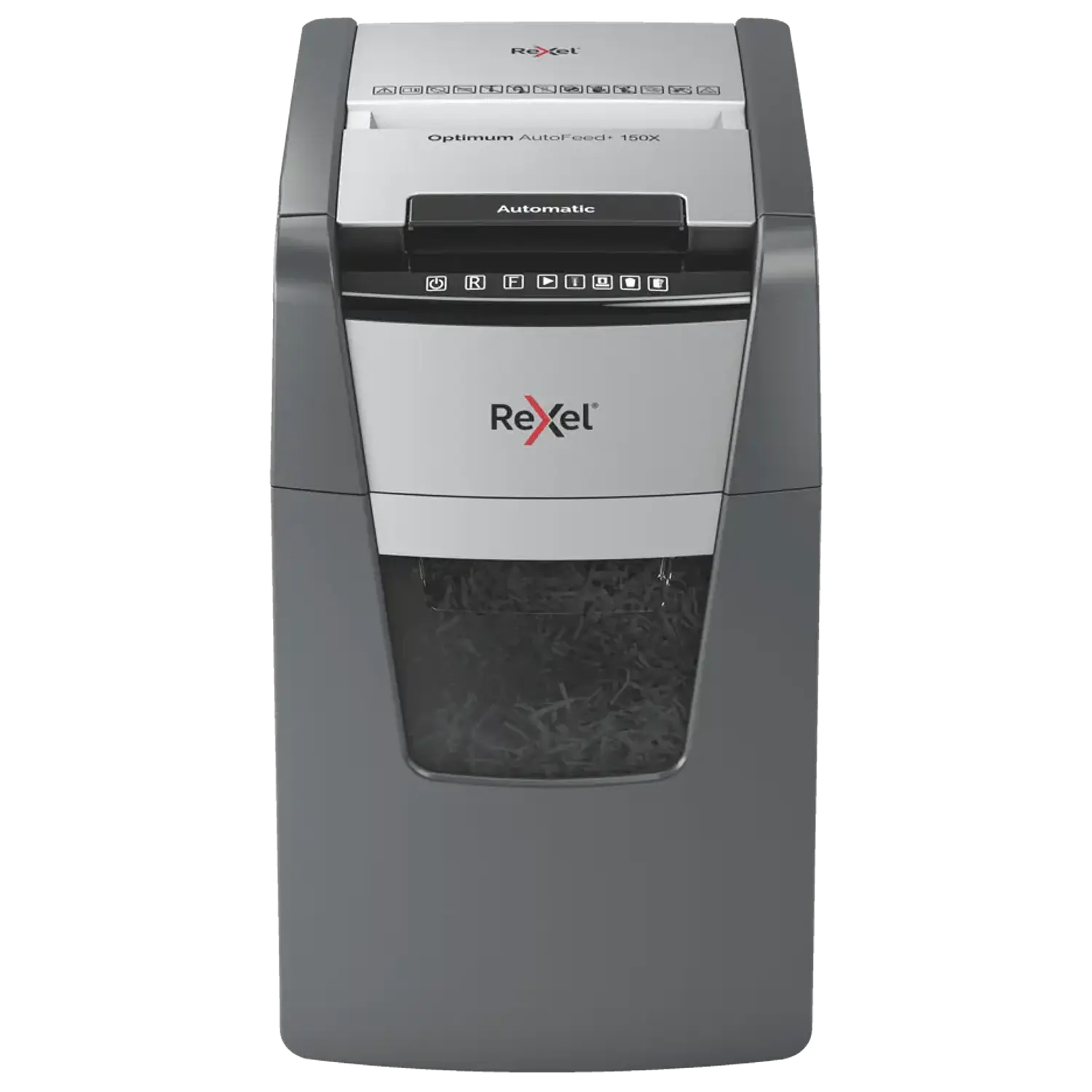 Rexel Optimum AutoFeed+ 150X 2020150XEU, Trituradora Automática 150 Hojas, P-4 4x28mm, Papelera 44L 1