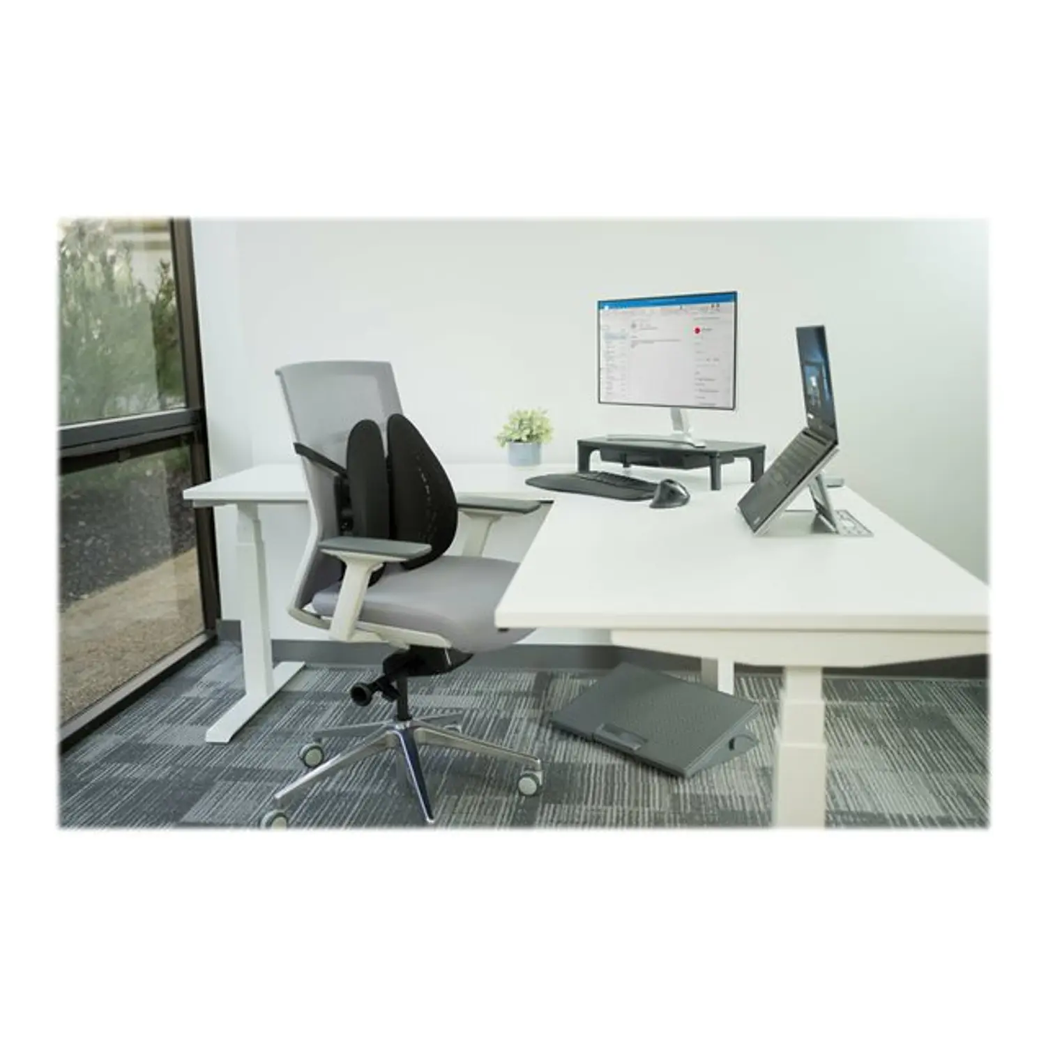 Kensington SmartFit SoleMate Pro K50409WW, Reposapiés Ergonómico Ajustable, Altura 9-12cm, Inclinación 0-18°, Gris 8