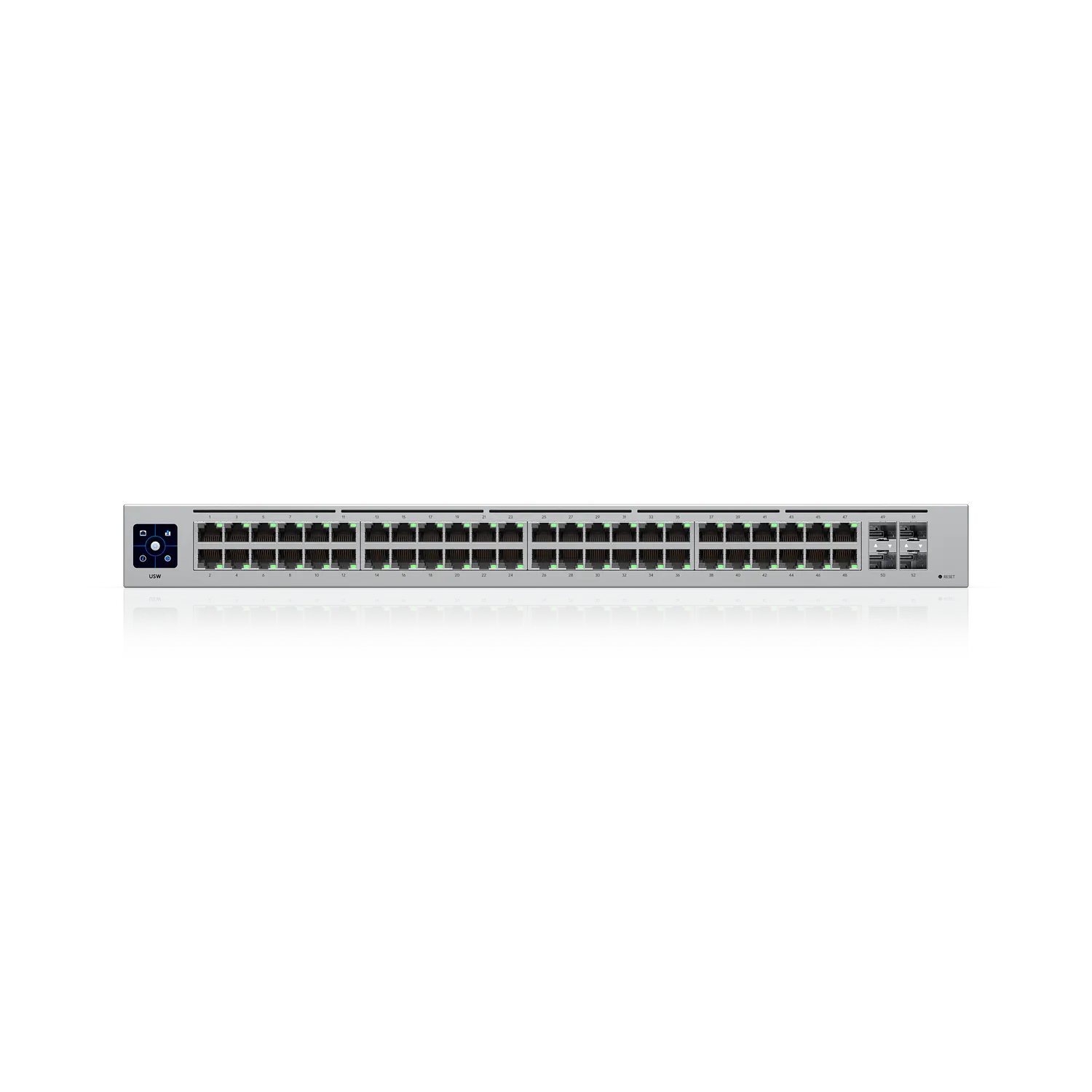 Ubiquiti UniFi Standard 48 USW-48, Switch L2 48 Puertos Gigabit, 4 SFP 1G, 104Gbps, Fanless, Rack 1U 2