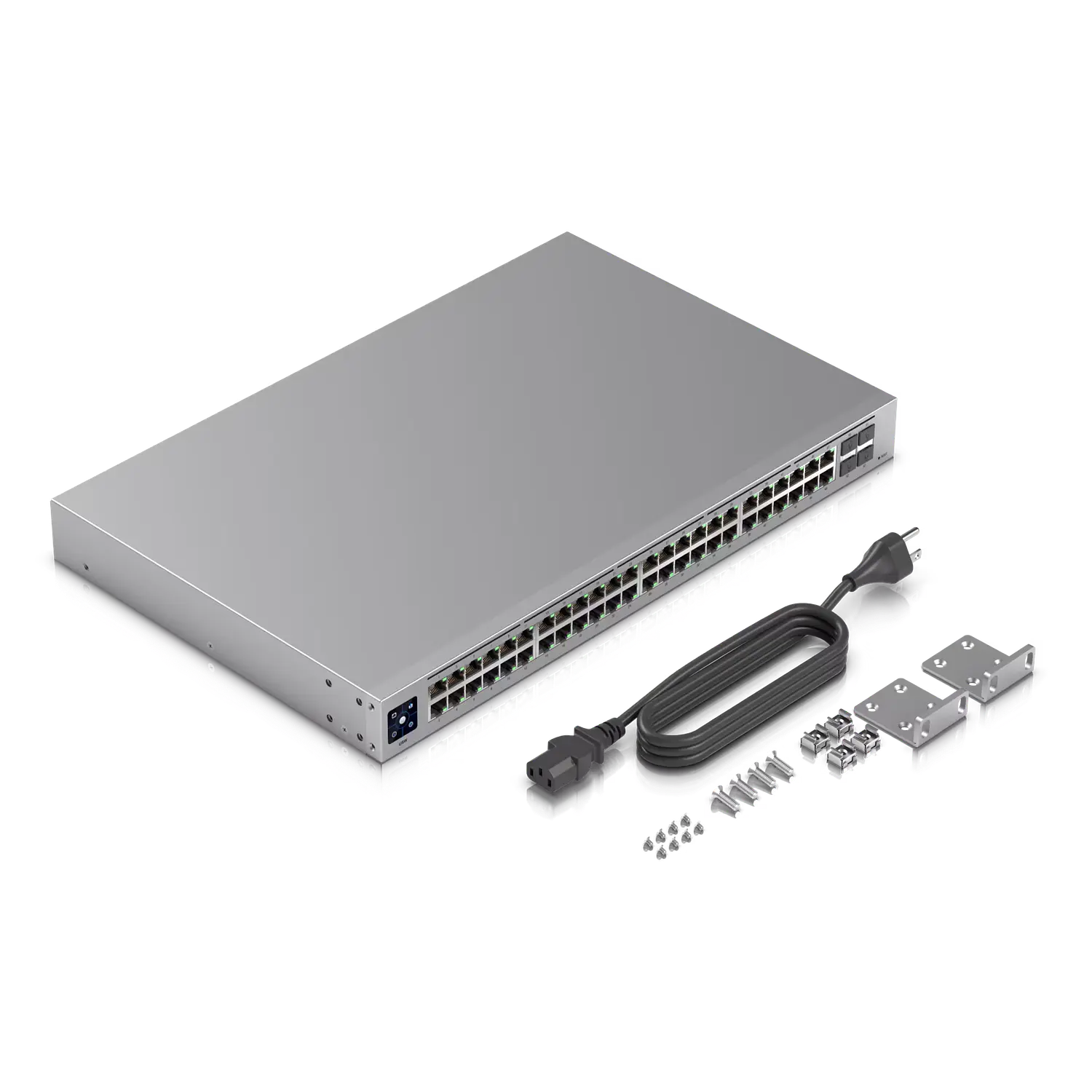 Ubiquiti UniFi Standard 48 USW-48, Switch L2 48 Puertos Gigabit, 4 SFP 1G, 104Gbps, Fanless, Rack 1U 10
