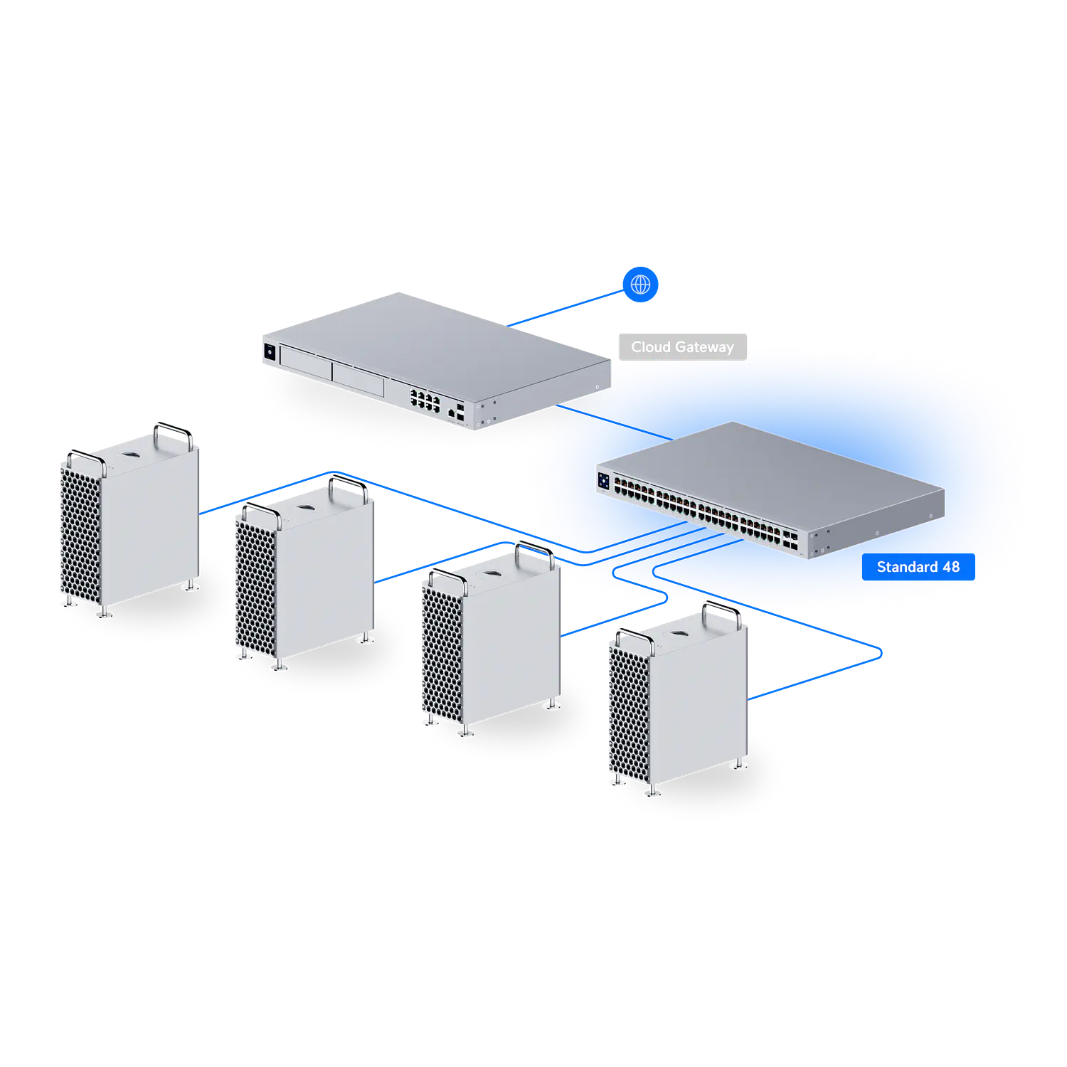 Ubiquiti UniFi Standard 48 USW-48, Switch L2 48 Puertos Gigabit, 4 SFP 1G, 104Gbps, Fanless, Rack 1U 9