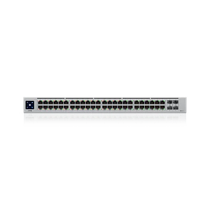 Ubiquiti UniFi Standard 48 PoE USW-48-POE, Switch L2 48 Puertos, 32 PoE+, 4 SFP, 195W, Fanless, Rack 1U