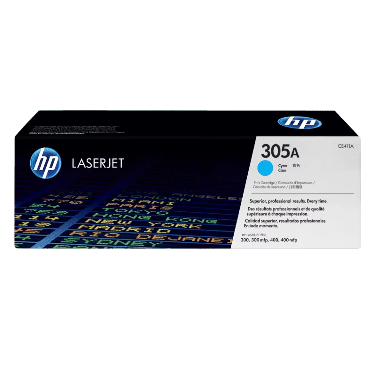 HP 305A CE411A, Tóner Cian Original LaserJet, Rendimiento 2.600 Páginas