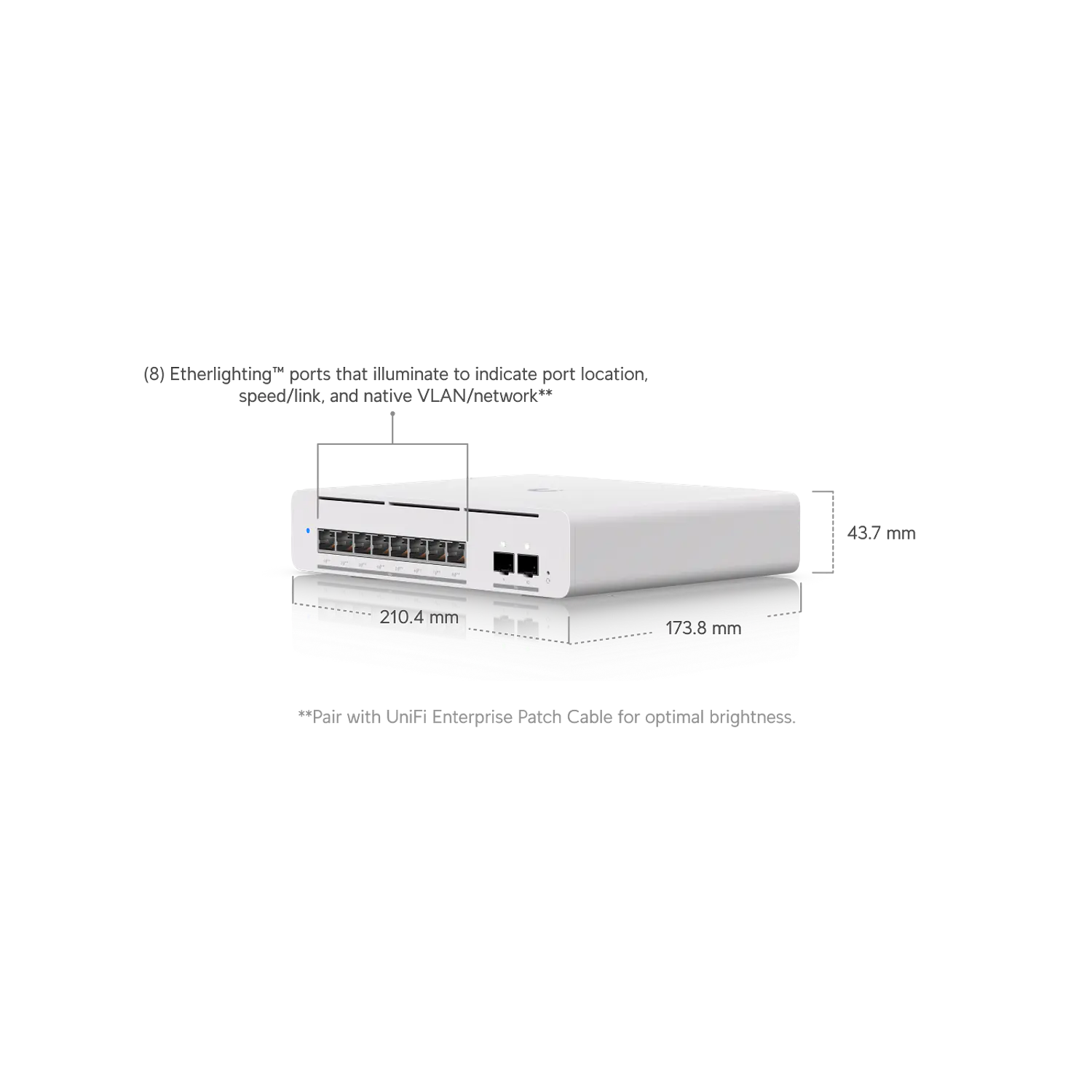 Ubiquiti UniFi Pro XG 8 PoE USW-Pro-XG-8-PoE, Switch L3 8 Puertos 10GbE PoE++, 2 SFP+ 10G, 155W, 200Gbps 7