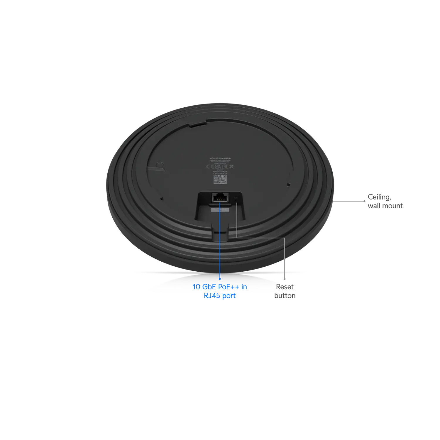 Ubiquiti UniFi U7 Pro XGS U7-Pro-XGS-B, Access Point WiFi 7 Tri-Banda, 8 Streams, 10GbE, PoE++, Negro 12