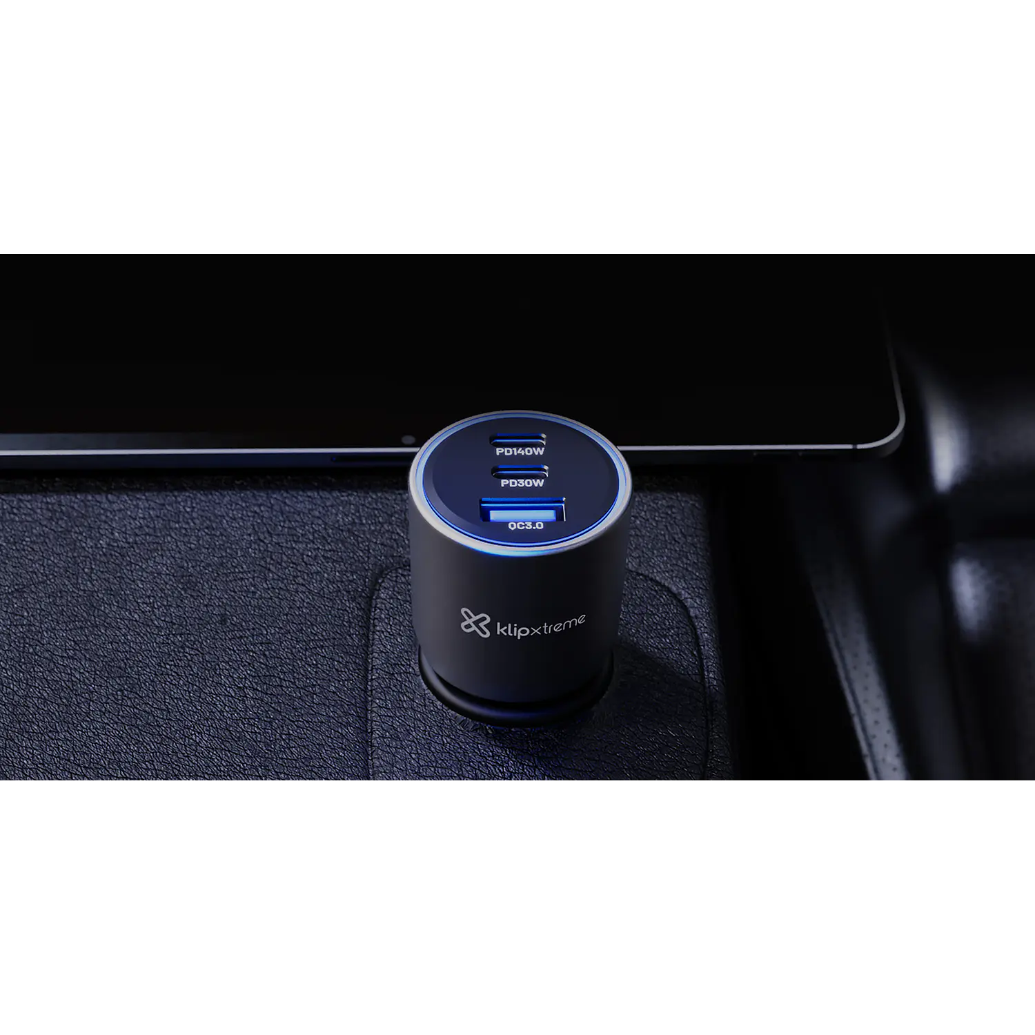 Klip Xtreme PowerCar 140 KCC-140, Cargador para Auto 140W, 2 USB-C PD, USB-A QC 3.0, 12-24V, Negro 11
