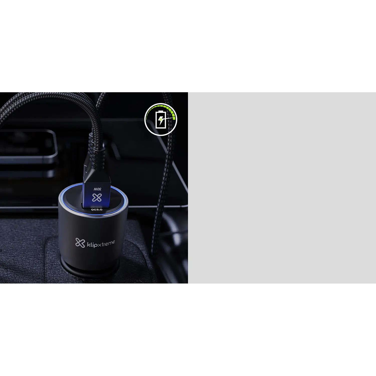 Klip Xtreme PowerCar 140 KCC-140, Cargador para Auto 140W, 2 USB-C PD, USB-A QC 3.0, 12-24V, Negro 12