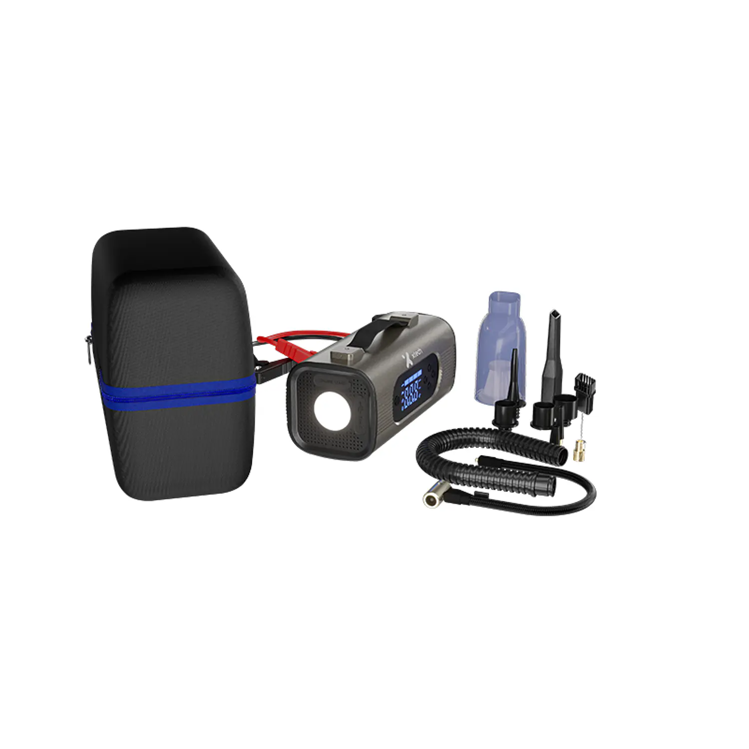 Xtech ResQRide XTA-830, Arrancador 1000A + Compresor 150 PSI, Power Bank 10000mAh, Aspiradora, 8 en 1 3