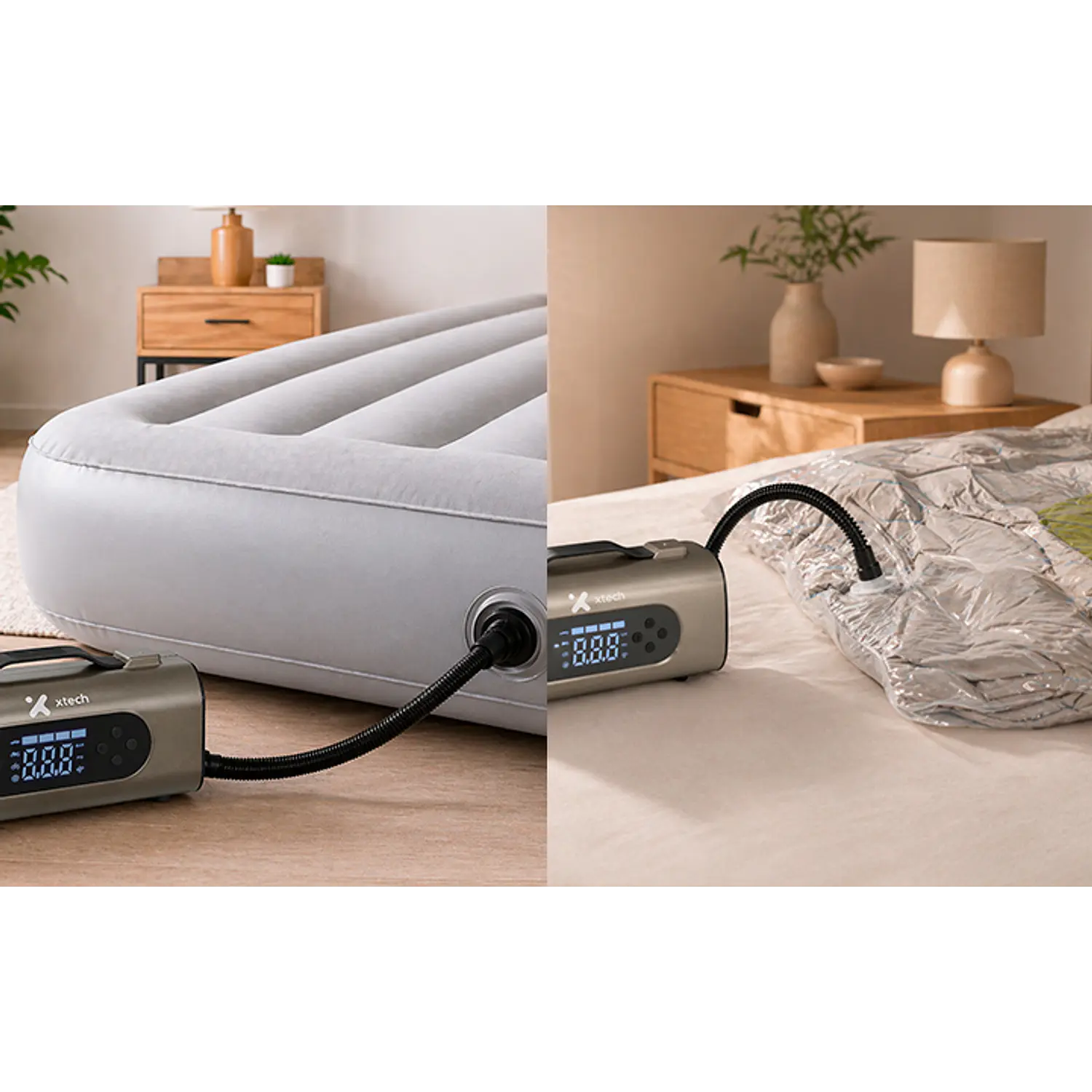 Xtech ResQRide XTA-830, Arrancador 1000A + Compresor 150 PSI, Power Bank 10000mAh, Aspiradora, 8 en 1 8