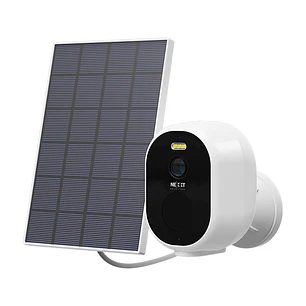 Nexxt Home NHC-OF20S, Cámara Solar Wi-Fi 4MP 2K+, Panel 3W, Batería 5200mAh, IP65, MicroSD 128GB