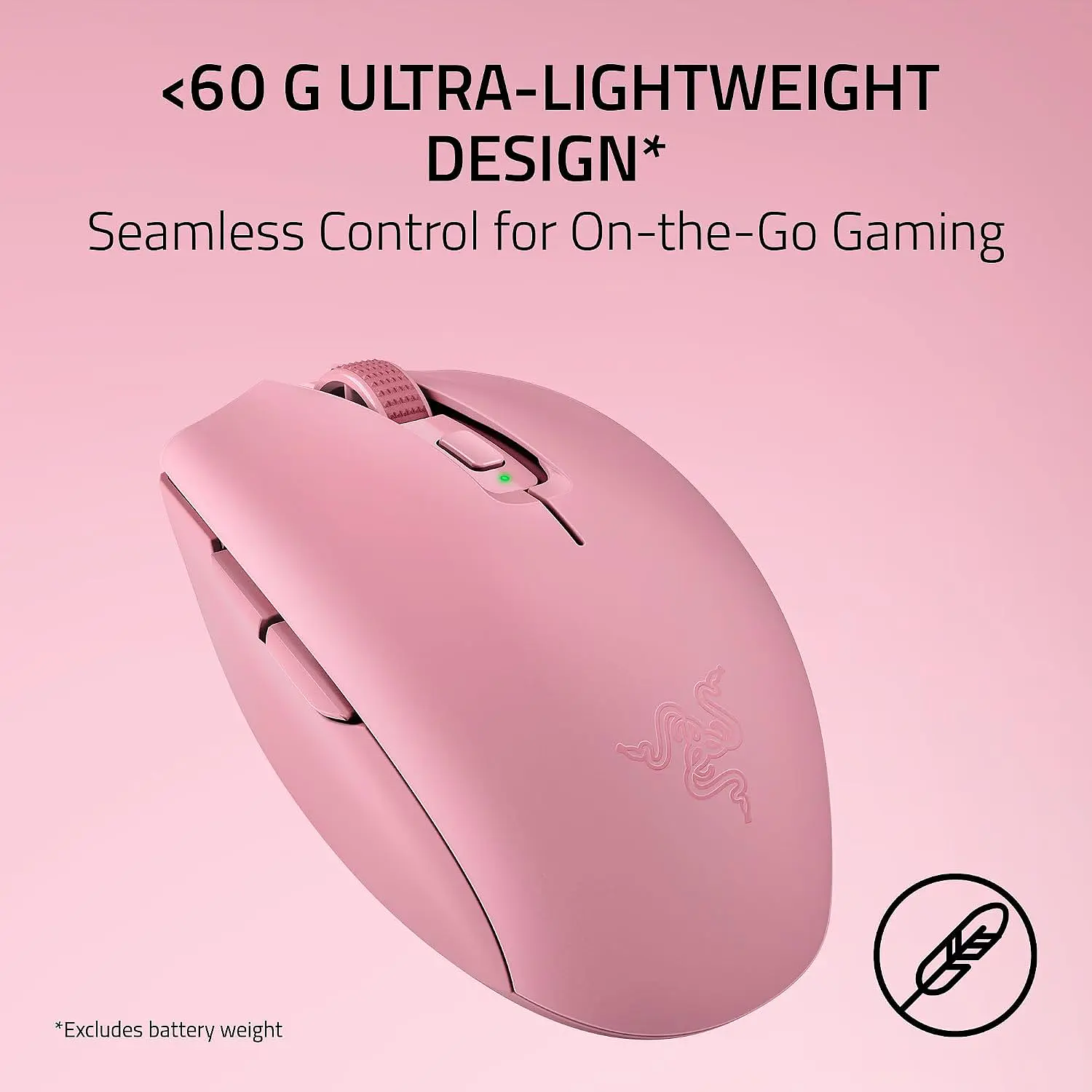 Razer Orochi V2 2026, Mouse Gamer Inalámbrico Quartz Rosa, 18000 DPI, Bluetooth, HyperSpeed 2.4GHz, 6 Botones 5