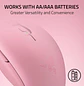 Razer Orochi V2 2026, Mouse Gamer Inalámbrico Quartz Rosa, 18000 DPI, Bluetooth, HyperSpeed 2.4GHz, 6 Botones - Miniatura 7