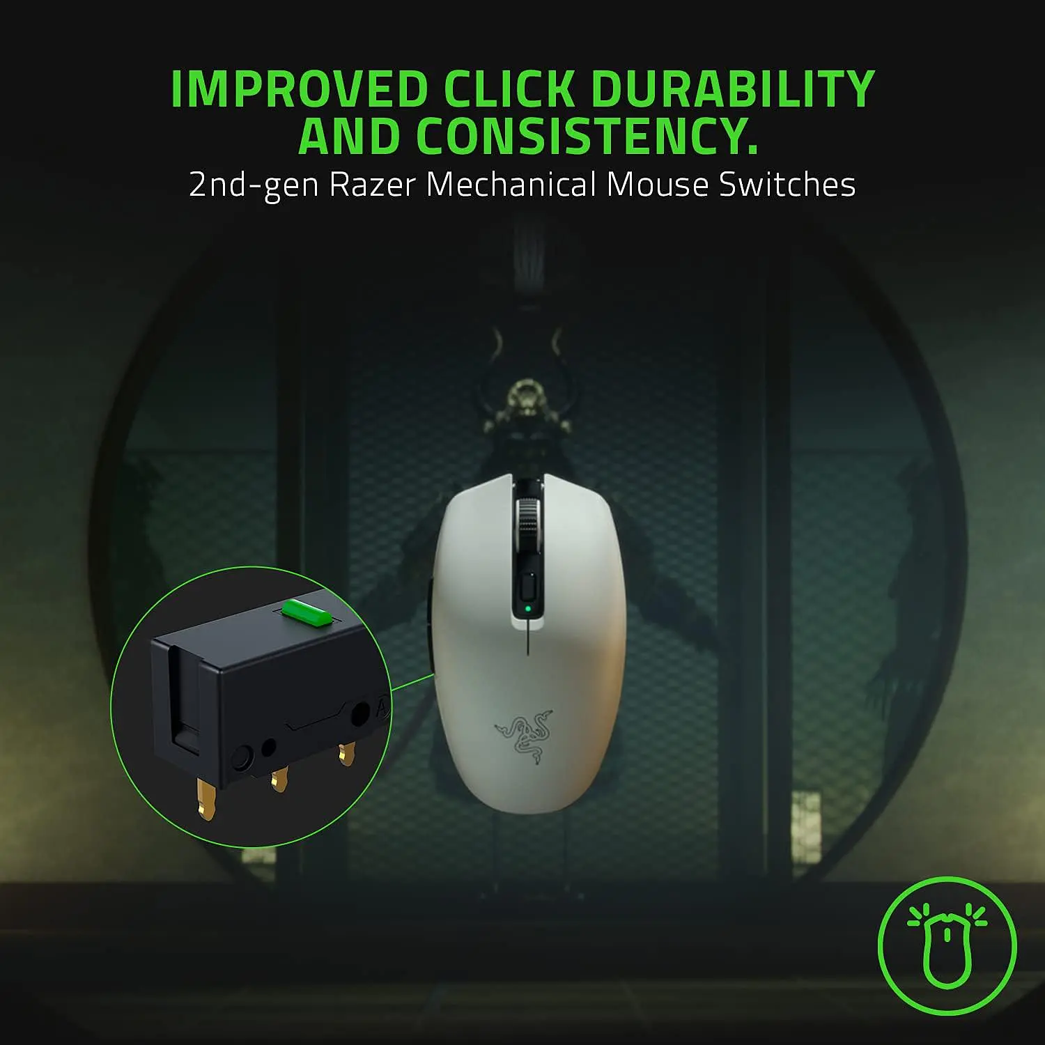 Razer Orochi V2 2026 White Edition, Mouse Gamer Inalámbrico Blanco, 18000 DPI, HyperSpeed 2.4GHz, Bluetooth, 6 Botones 5