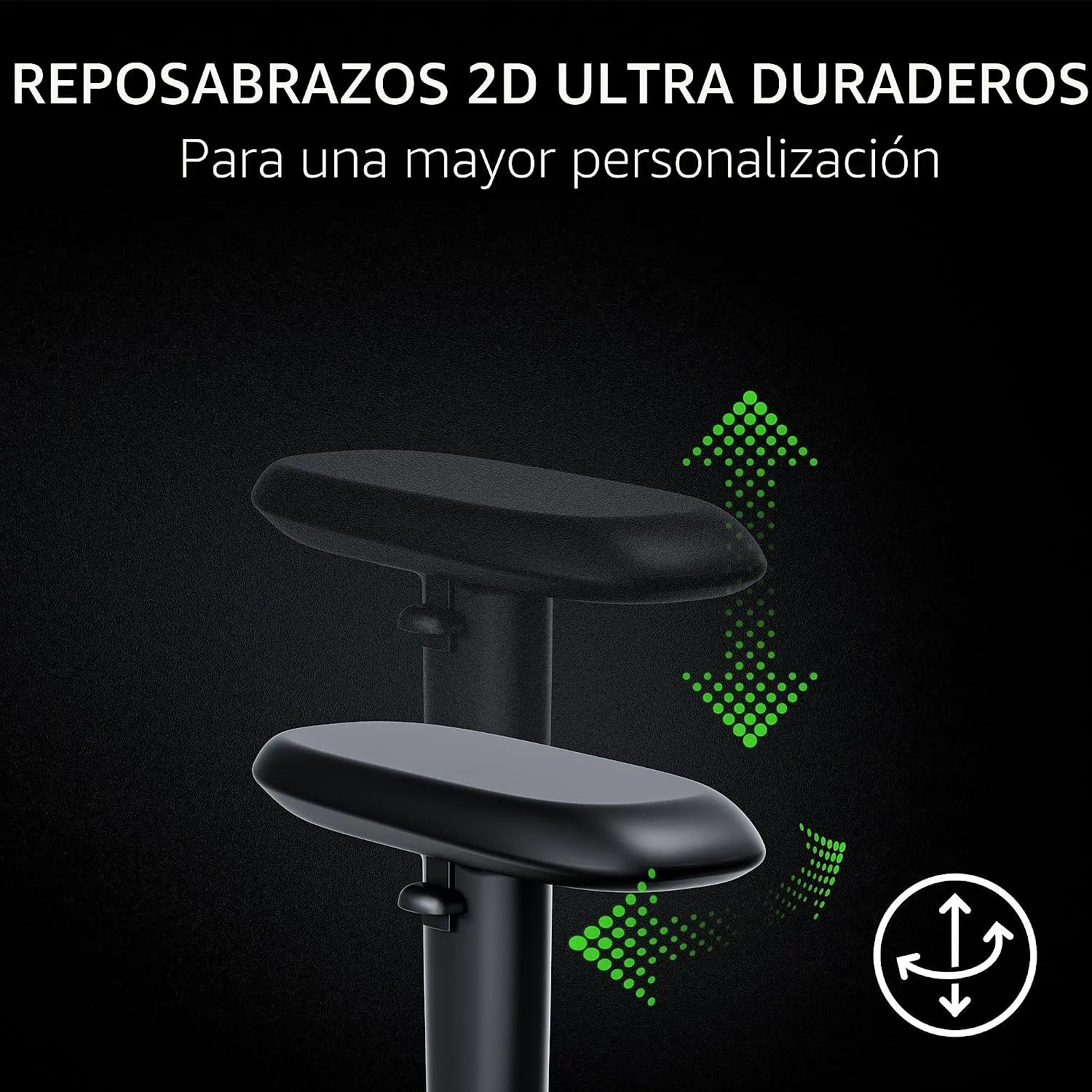 Razer Iskur V2 X NewGen, Silla Gamer Ergonómica, Cuero EPU CoolTouch, Soporte Lumbar, Reclinación 152°, Reposabrazos 2D, Negro/Verde 10
