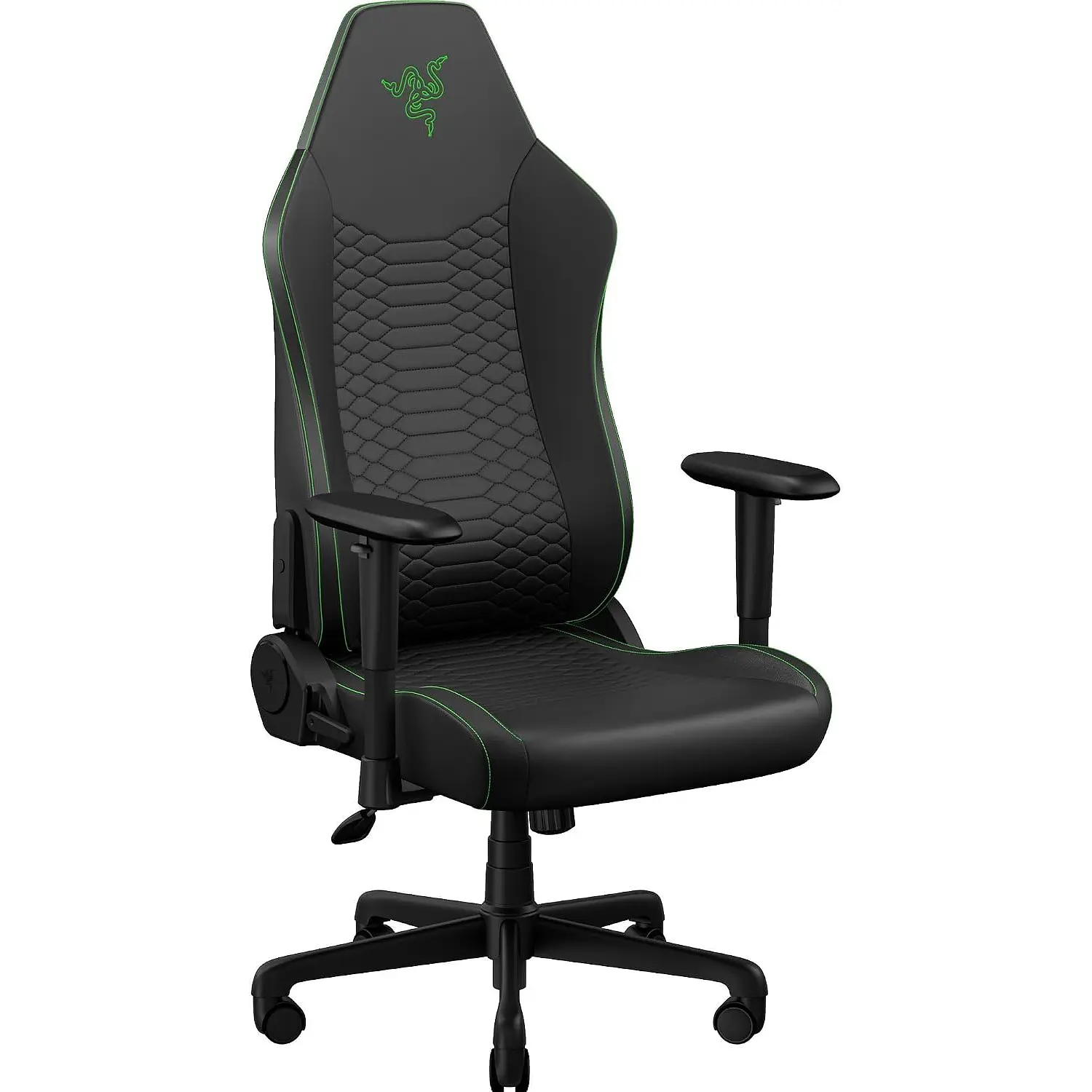 Razer Iskur V2 X NewGen, Silla Gamer Ergonómica, Cuero EPU CoolTouch, Soporte Lumbar, Reclinación 152°, Reposabrazos 2D, Negro/Verde 2