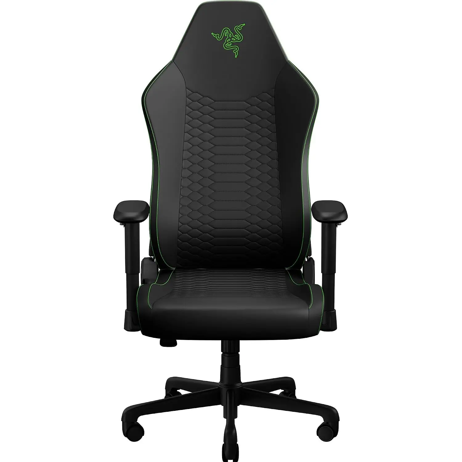 Razer Iskur V2 X NewGen, Silla Gamer Ergonómica, Cuero EPU CoolTouch, Soporte Lumbar, Reclinación 152°, Reposabrazos 2D, Negro/Verde 1