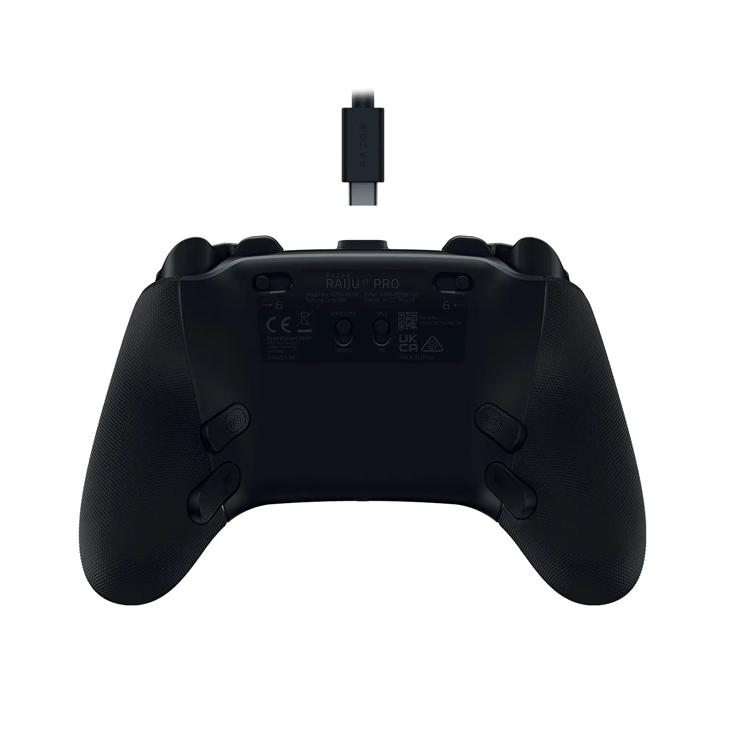 Razer Raiju V3 Pro Black, Control Gamer Inalámbrico PS5 y PC, Sticks TMR, 6 Botones Programables, HyperTriggers, 2.4 GHz 4
