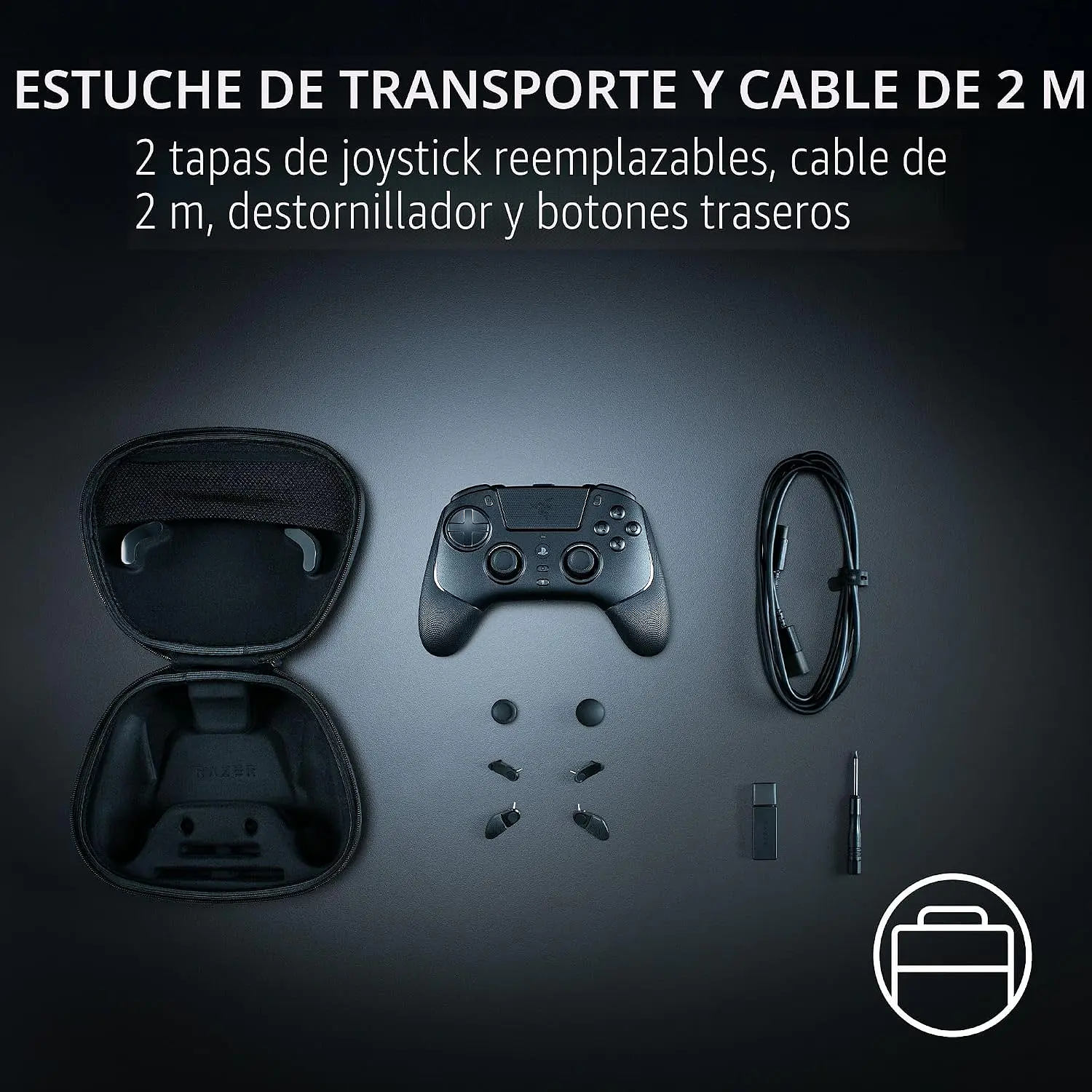 Razer Raiju V3 Pro Black, Control Gamer Inalámbrico PS5 y PC, Sticks TMR, 6 Botones Programables, HyperTriggers, 2.4 GHz 11