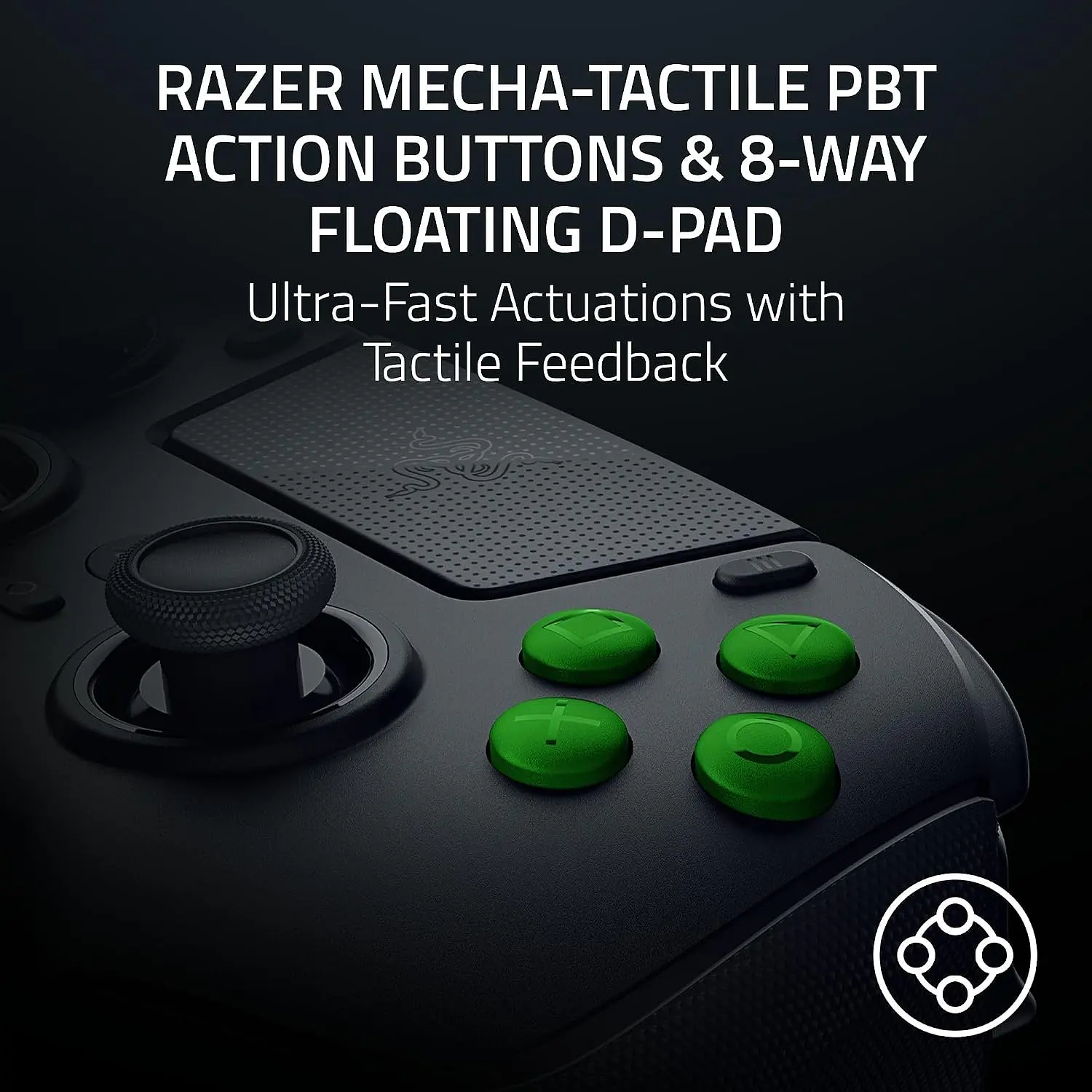 Razer Raiju V3 Pro Black, Control Gamer Inalámbrico PS5 y PC, Sticks TMR, 6 Botones Programables, HyperTriggers, 2.4 GHz 14