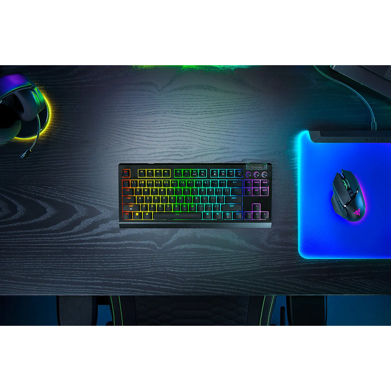 Razer BlackWidow V4 Tenkeyless HyperSpeed, Teclado Gamer Mecánico TKL Español, Switch Orange, RGB, Inalámbrico 5