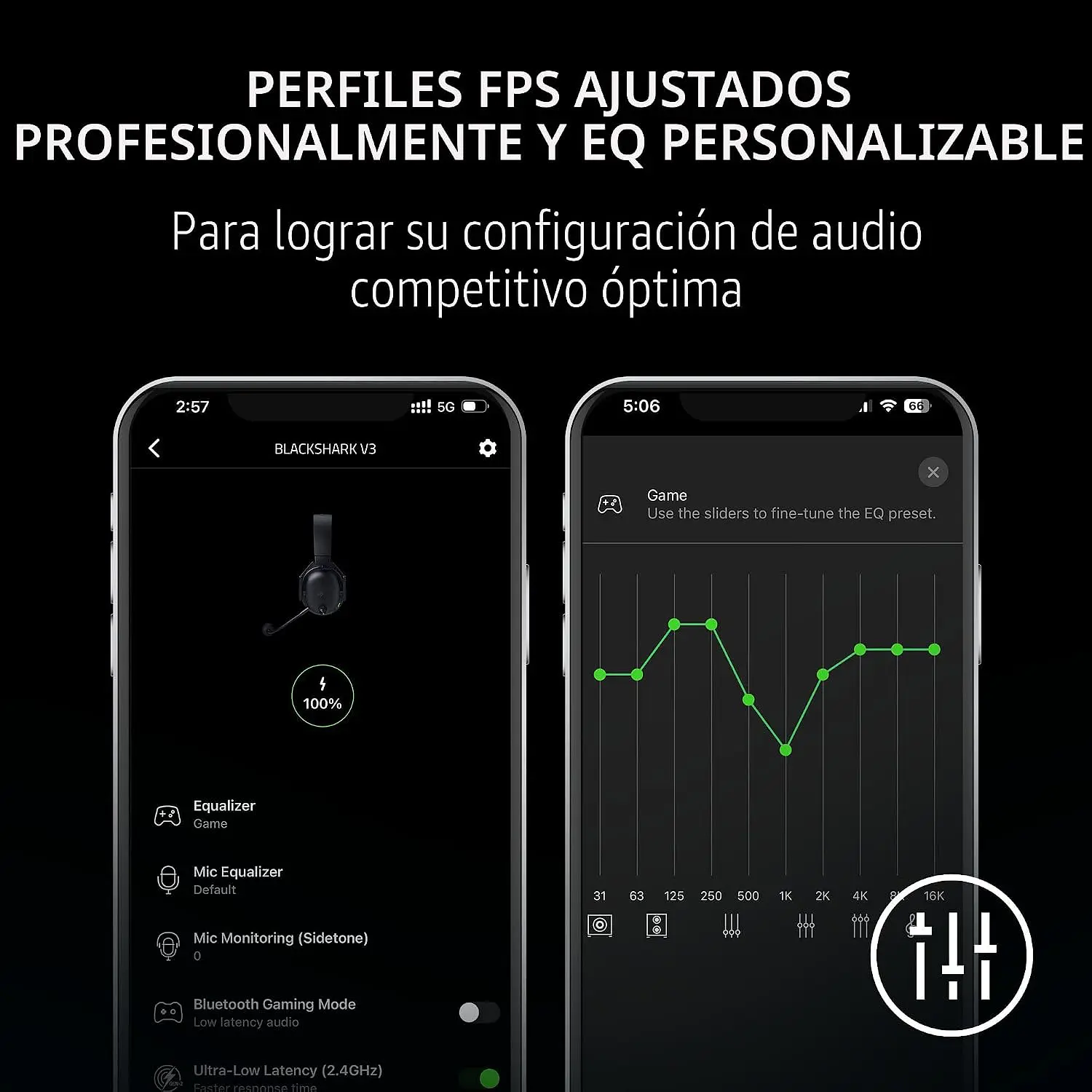 Razer BlackShark V3 Pro Black, Audífonos Gamer Inalámbricos ANC, HyperSpeed Gen-2, Micrófono 12 mm, THX Spatial Audio, 70 Horas 10