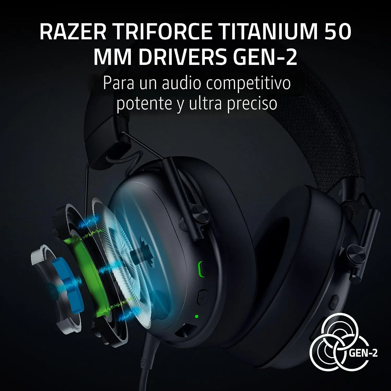 Razer BlackShark V3 Pro Black, Audífonos Gamer Inalámbricos ANC, HyperSpeed Gen-2, Micrófono 12 mm, THX Spatial Audio, 70 Horas 11