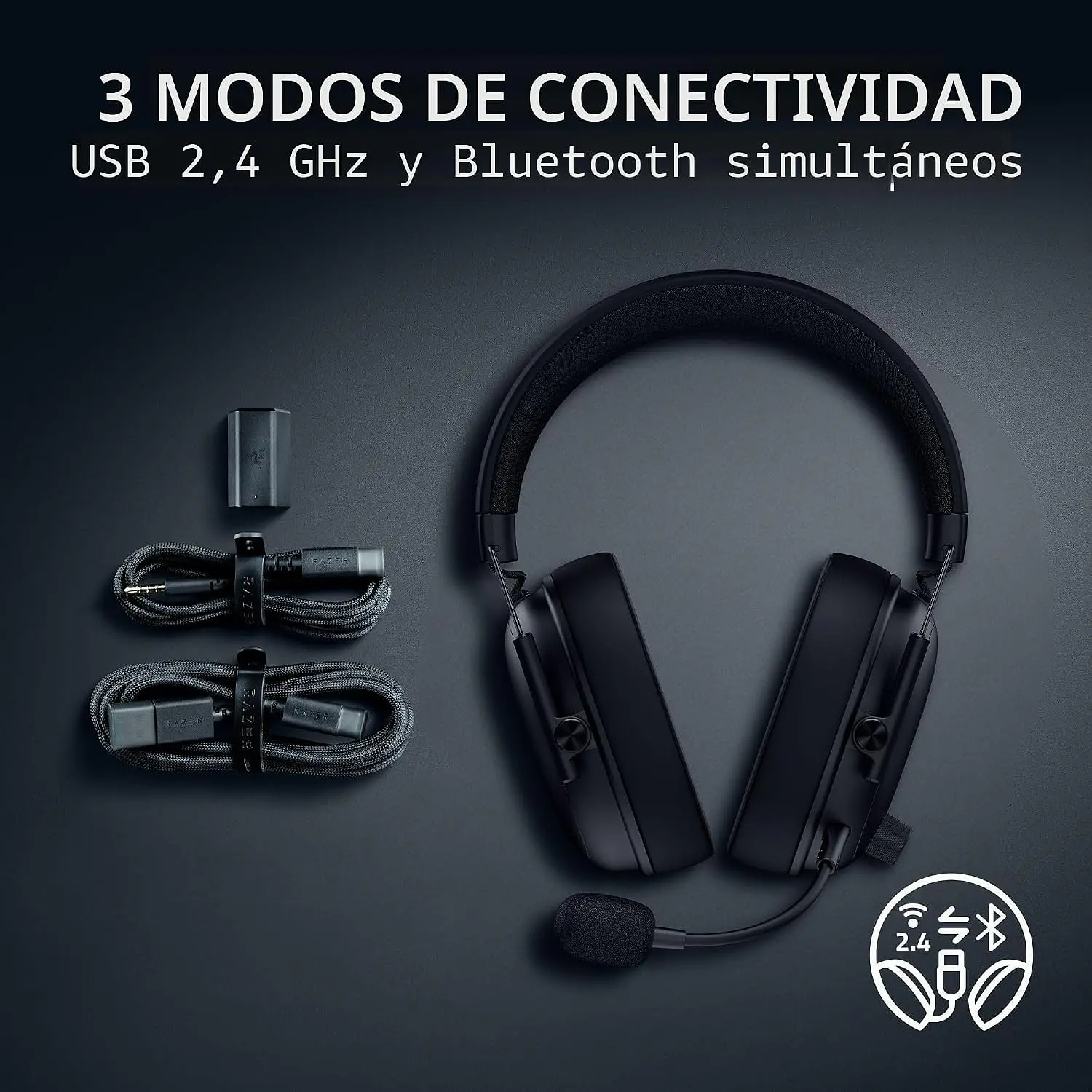Razer BlackShark V3 Pro Black, Audífonos Gamer Inalámbricos ANC, HyperSpeed Gen-2, Micrófono 12 mm, THX Spatial Audio, 70 Horas 14