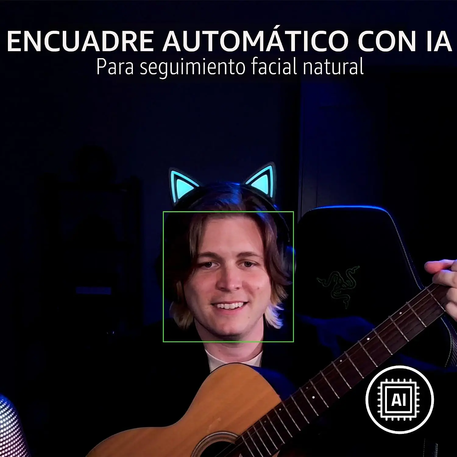 Razer Kiyo V2 Black, Webcam 4K 30 FPS, Sensor Sony STARVIS 8.3 MP, Autoencuadre IA, HDR, Micrófono Estéreo, USB-C 11