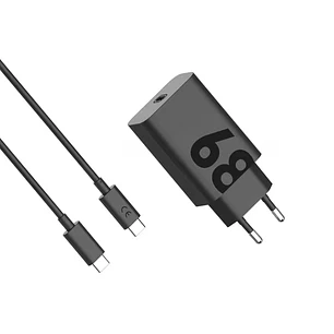 Motorola TurboPower 68W, Cargador Rápido de Pared USB-C PD GaN, Cable USB-C a USB-C de 1 m, Negro