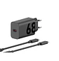 Motorola TurboPower 68W, Cargador Rápido de Pared USB-C PD GaN, Cable USB-C a USB-C de 1 m, Negro - Miniatura 1