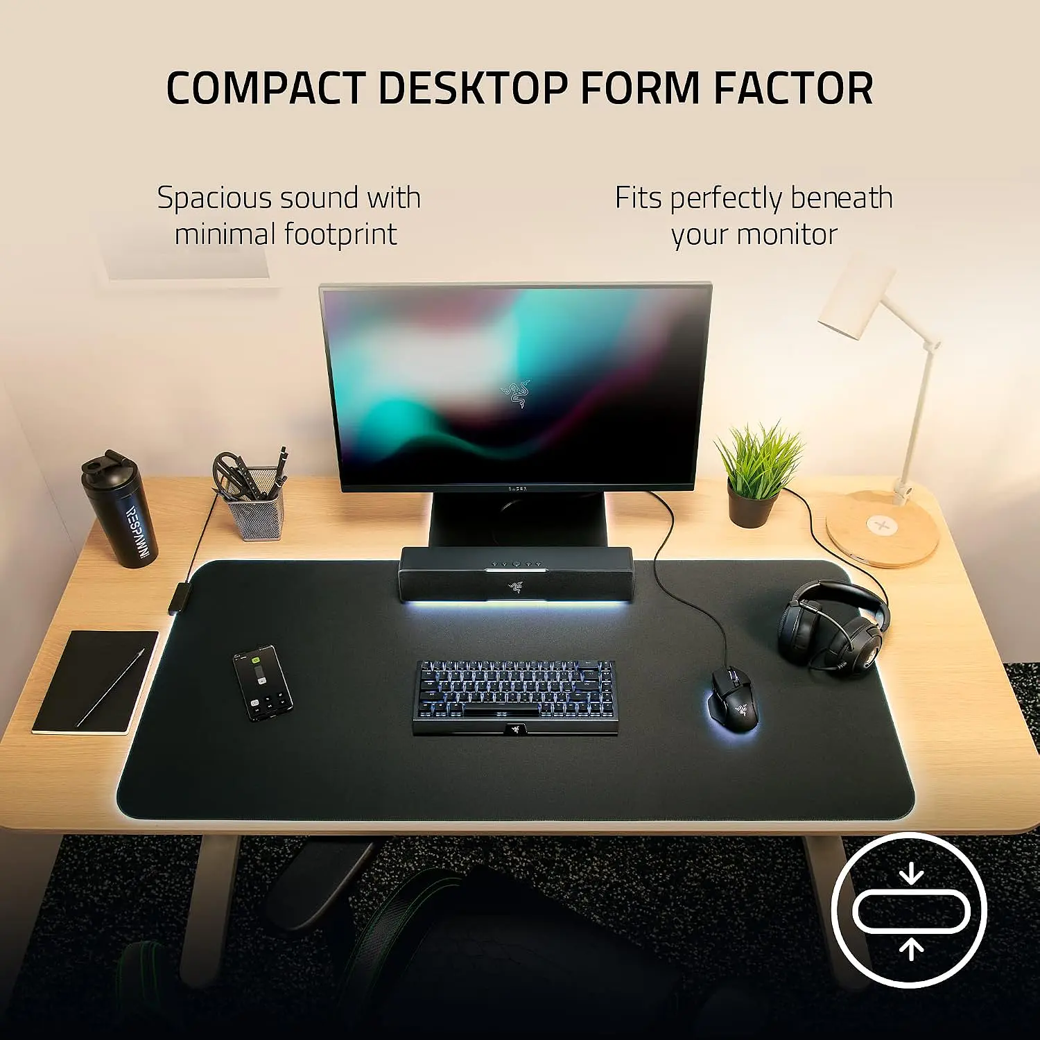 Razer Leviathan V2 X Black, Barra de Sonido Gamer para PC, USB-C, Bluetooth 5.0, Chroma RGB 14 Zonas 7