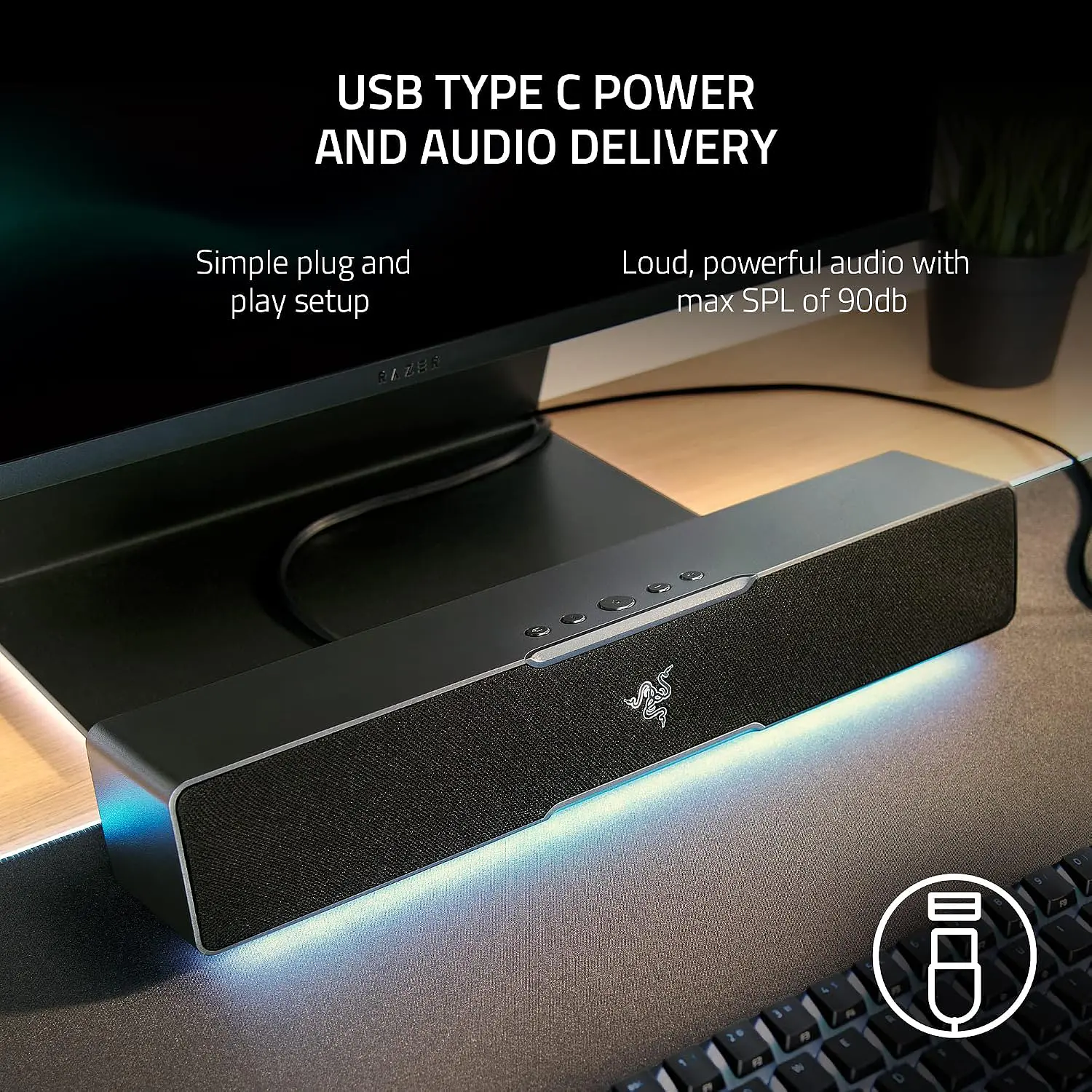 Razer Leviathan V2 X Black, Barra de Sonido Gamer para PC, USB-C, Bluetooth 5.0, Chroma RGB 14 Zonas 11