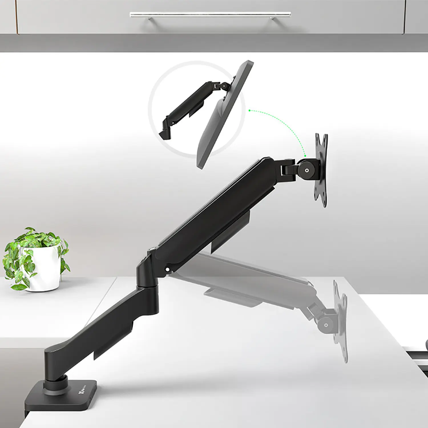 Klip Xtreme KMM-401, Soporte Neumático para Monitor 17-32