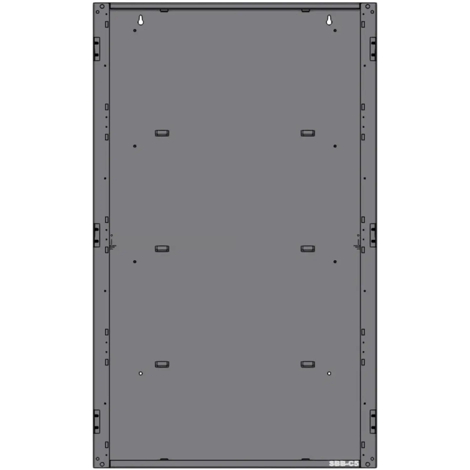 Notifier SBB-C5, Caja Trasera para Gabinete de Alarma contra Incendios CAB-5 Tamaño C de 3 Niveles, Negra
