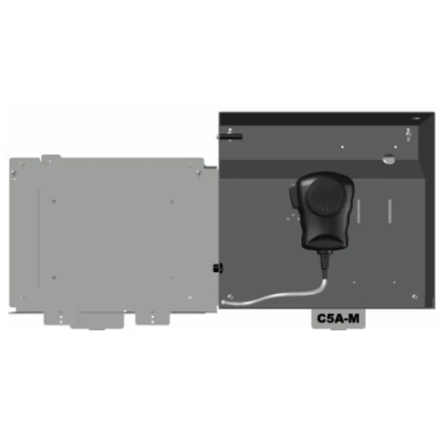 Notifier C5A-M, Chasis de Audio DVC con Micrófono MIC-1 y Compartimento para Teléfono de Bomberos, CAB-5