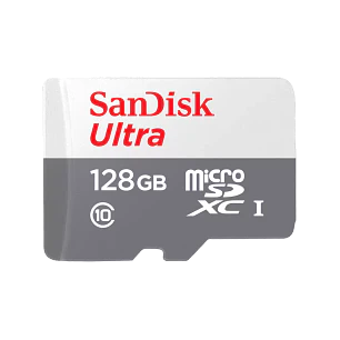 SanDisk Ultra SDSQUNR-128G-GN3MA, Tarjeta de Memoria microSDXC 128GB UHS-I U1 Clase 10 A1, Hasta 100 MB/s con Adaptador SD