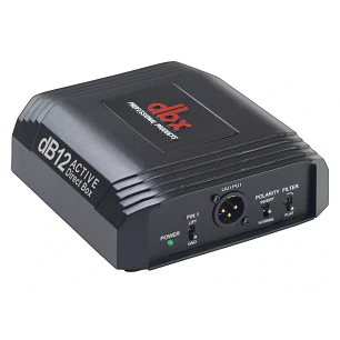 DBX dB12, Caja Directa Activa (DI Box), Pad 0/20/40 dB, Phantom 48V, XLR Neutrik, Ground Lift, Negro
