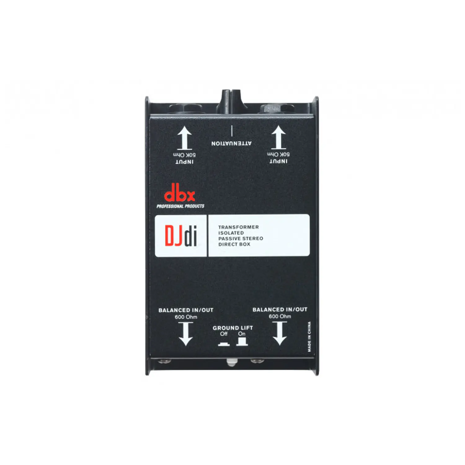 DBX DJdi, Caja Directa Pasiva 2 Canales, Jack TS 6.3 mm, XLR, Atenuador Variable, Ground Lift, Negro 3
