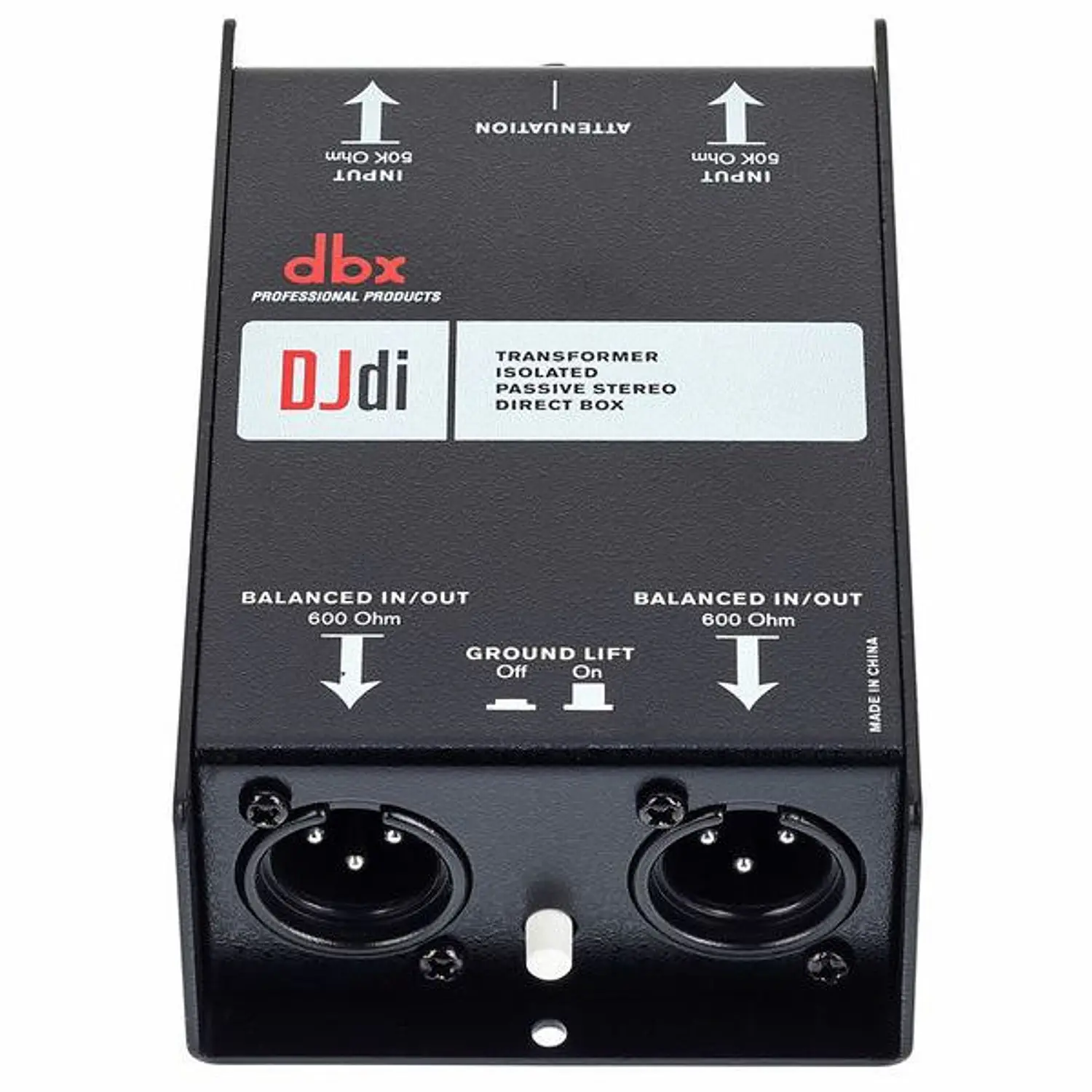 DBX DJdi, Caja Directa Pasiva 2 Canales, Jack TS 6.3 mm, XLR, Atenuador Variable, Ground Lift, Negro 1