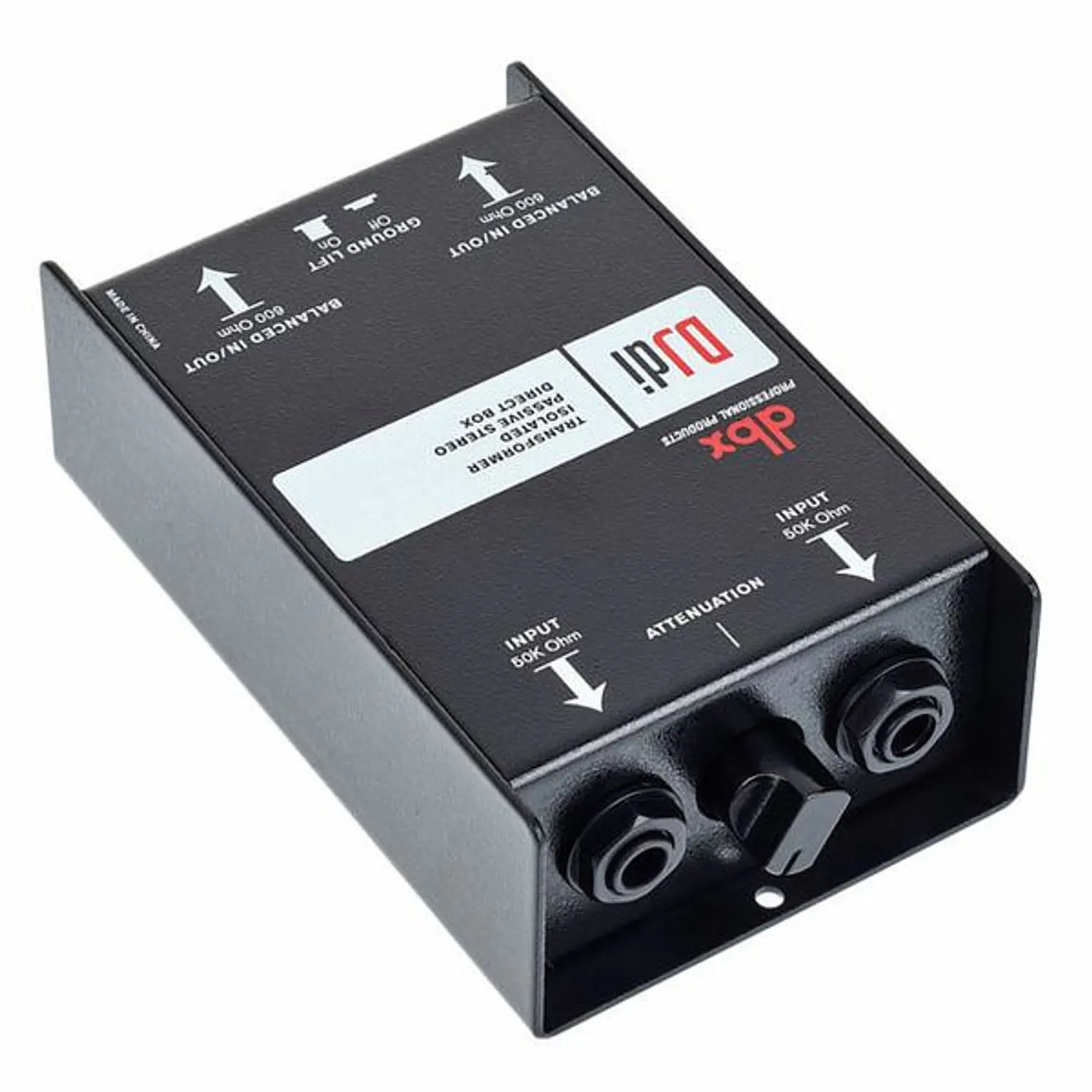 DBX DJdi, Caja Directa Pasiva 2 Canales, Jack TS 6.3 mm, XLR, Atenuador Variable, Ground Lift, Negro 2