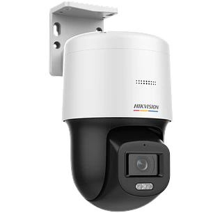 Hikvision DS-2DE2C200SCG-E-SD, Cámara IP PT, 2 MP ColorVu, Luz Blanca 30 m, Audio, PoE, IP66, Blanco