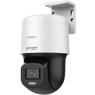 Hikvision DS-2DE2C200SCG-E-SD, Cámara IP PT, 2 MP ColorVu, Luz Blanca 30 m, Audio, PoE, IP66, Blanco