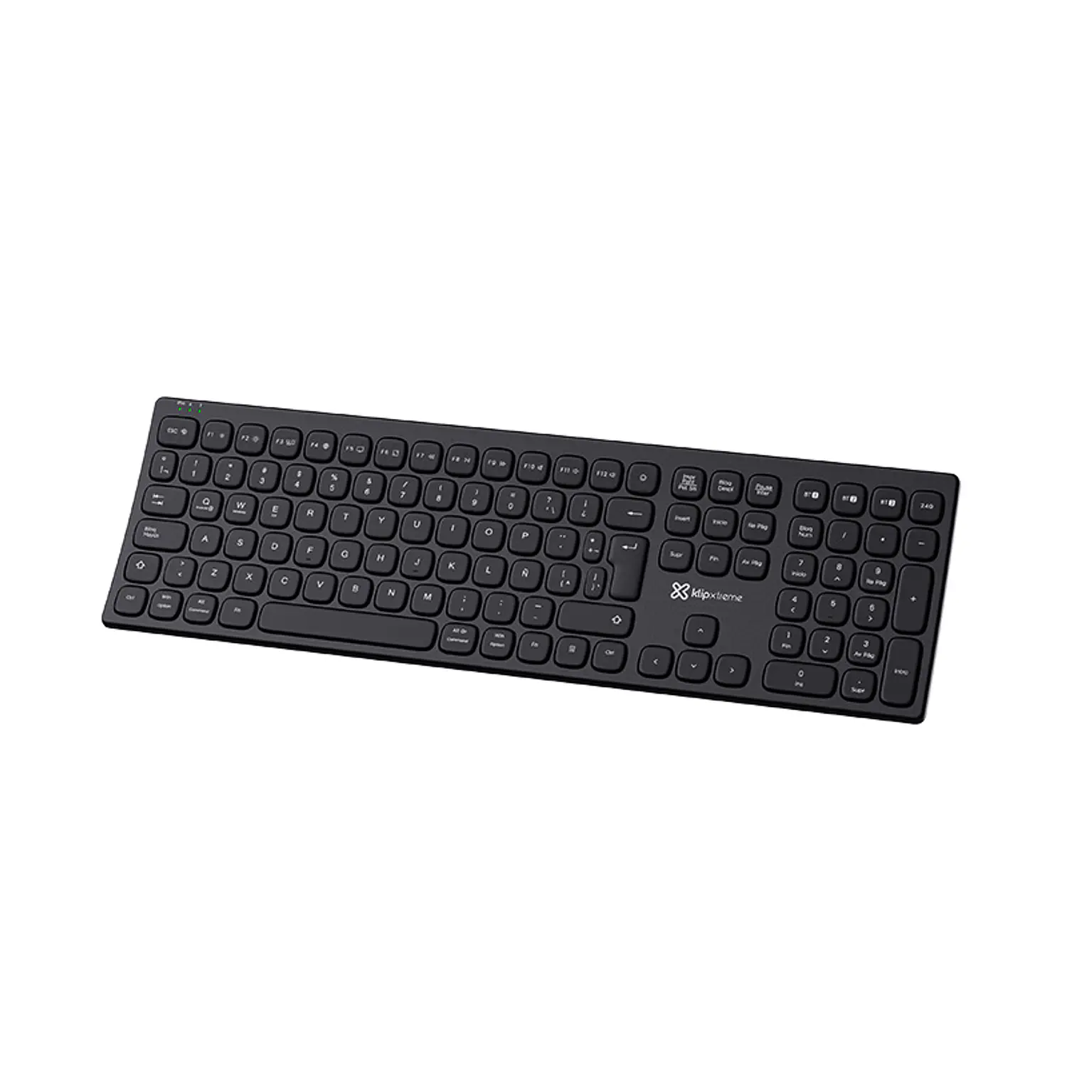 Klip Xtreme KBK-900 Teclado Ergonómico Curvo CurveLink, Bluetooth v5.0, 2.4 GHz, USB-C, 112 Teclas, Negro 1