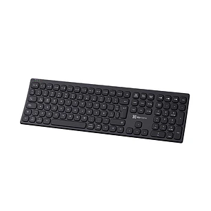 Klip Xtreme KBK-900 Teclado Ergonómico Curvo CurveLink, Bluetooth v5.0, 2.4 GHz, USB-C, 112 Teclas, Negro