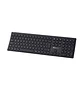 Klip Xtreme KBK-900 Teclado Ergonómico Curvo CurveLink, Bluetooth v5.0, 2.4 GHz, USB-C, 112 Teclas, Negro - Miniatura 1