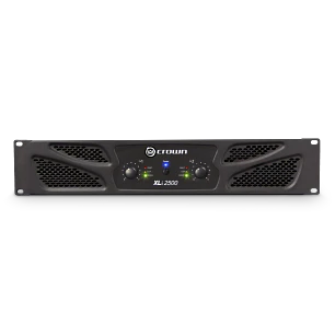 Crown XLi 2500, Amplificador de Potencia Profesional, 2 Canales, 750W por Canal a 4Ω, 1500W Bridge a 8Ω, XLR, RCA, Negro