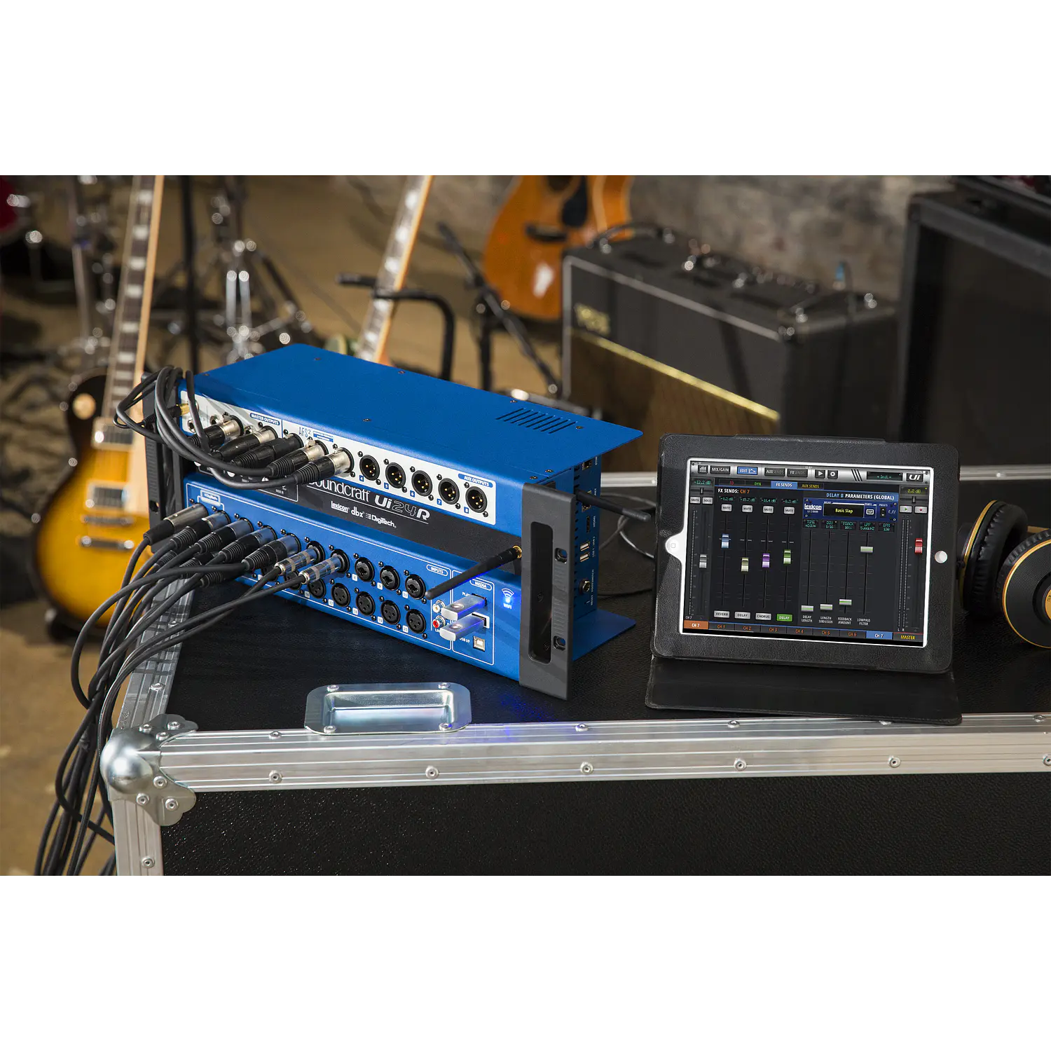 Soundcraft Ui24R, Mezcladora Digital de 24 Canales, Wi-Fi Dual Band, Grabación Multipista USB, 20 Preamplificadores Studer, Rack 4U, Azul/Negro 7